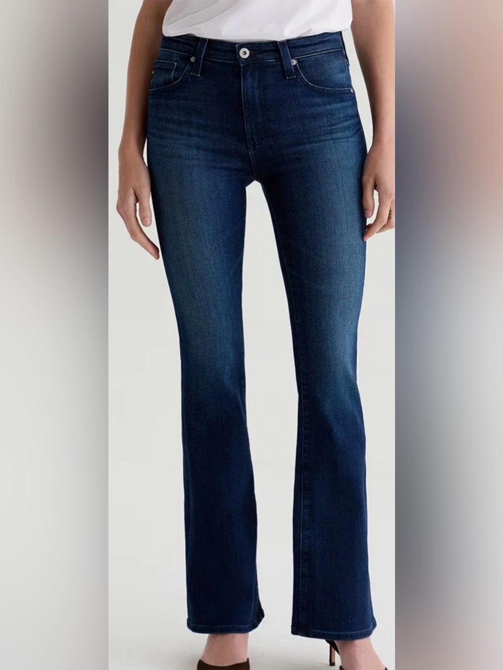AG Adriano Goldschmied Farrah Bootcut Jeans Size 28x32 Raw Hem Medium Wash